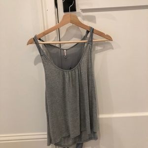 Grey Tank with Heart Charm